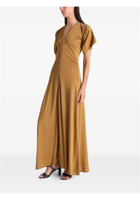 abito lungo zip donna marrone LEMAIRE | R1144 LJ1049BR426